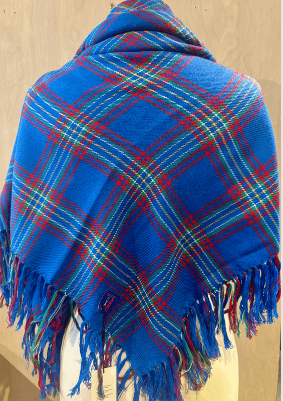 Blue wool shawl
